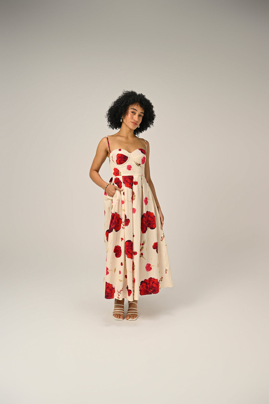 Nourie in Scarlet Muse Padded Dress