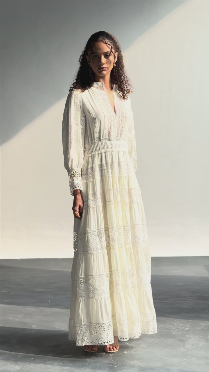 THE ATELIER LACE DRESS - CREAM
